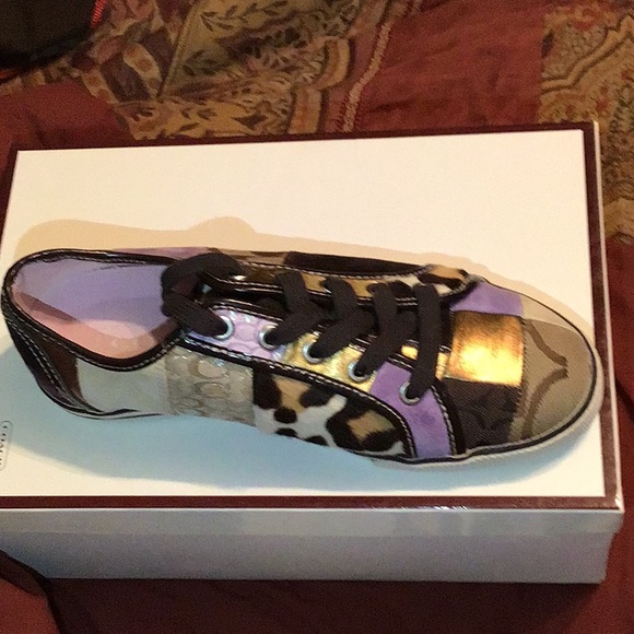COACH DAWNELL PATCHWORK 💯 AUTHENTIC SNEAKERS - Picture 12 of 14